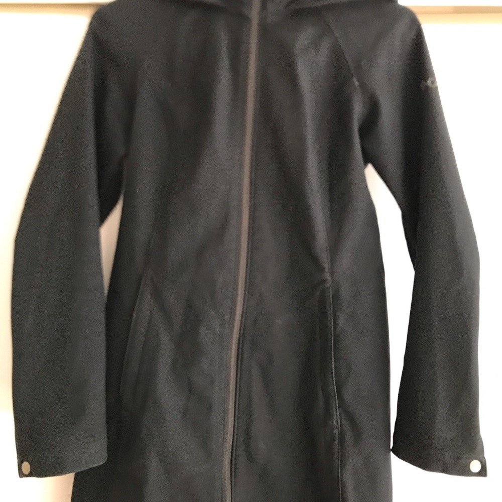 Black Long Hooded Zip Coat